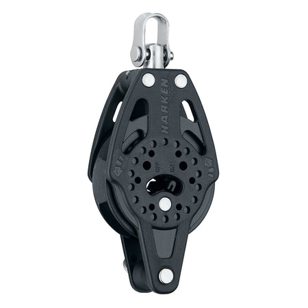 Harken 57mm Carbo Single Ratchet Block w/Swivel & Becket 2136 — Quality Boat Parts