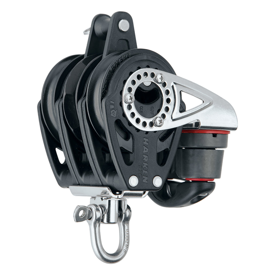 Harken 57mm Triple Carbo Block - Swivel, Becket, Cam Cleat 2141 — Quality Boat Parts