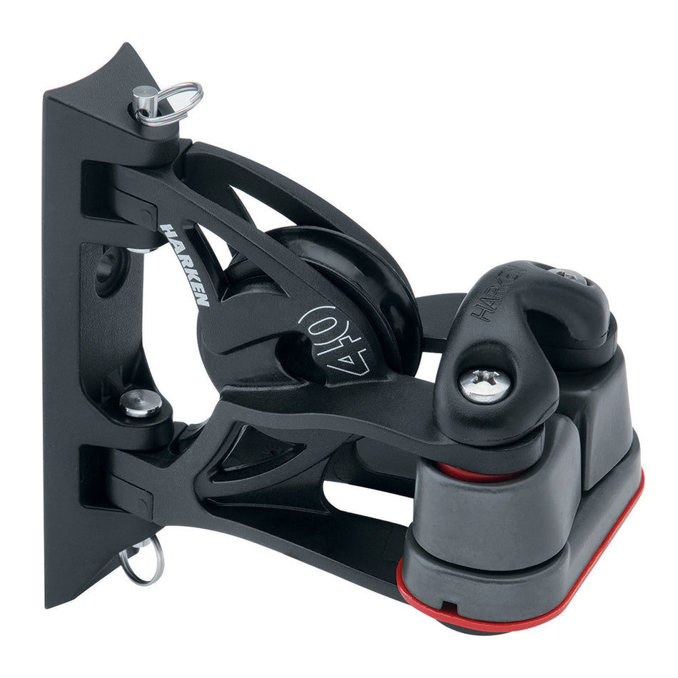 Harken 40mm Carbo Air Pivoting Lead Block w/Aluminum Cam-Matic® Cleat 2156 — Quality Boat Parts