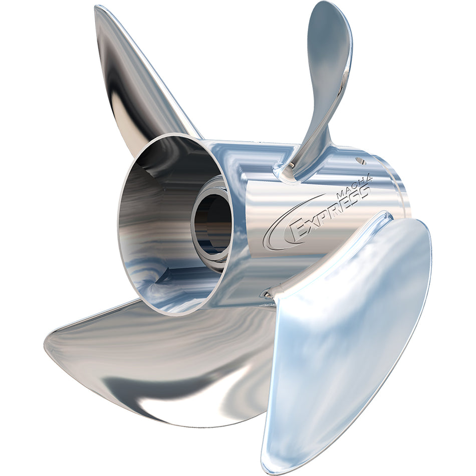 Turning Point Propellers 13.3X15 Stainless Steel Four Blade Aluminum Prop Express Mach4 (31431540) — Quality Boat Parts