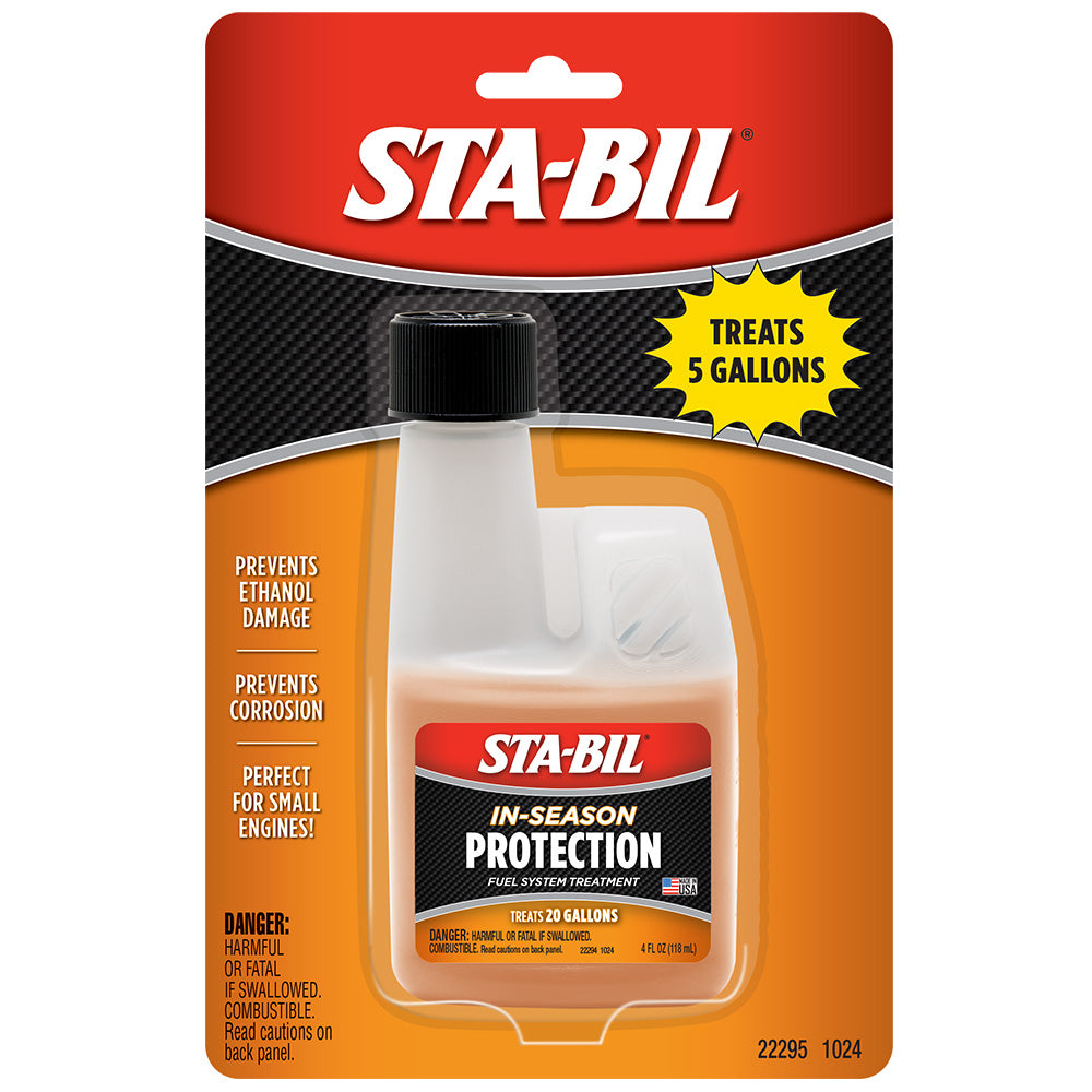 STA-BIL In-Season Protection Fuel System Treatment - Small Engine - 4oz 22295 — Quality Boat Parts