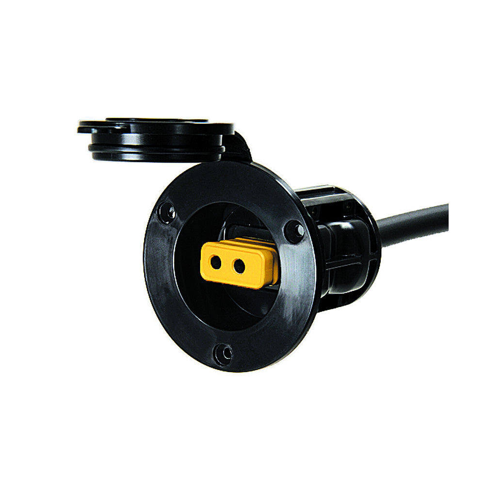 Cannon Black Flush Mount Power Port 1903012 — Quality Boat Parts