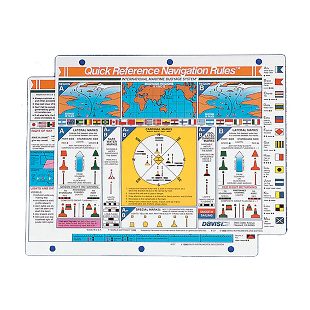 Davis Quick Reference International Navigation Rules Card 127 — Quality Boat Parts