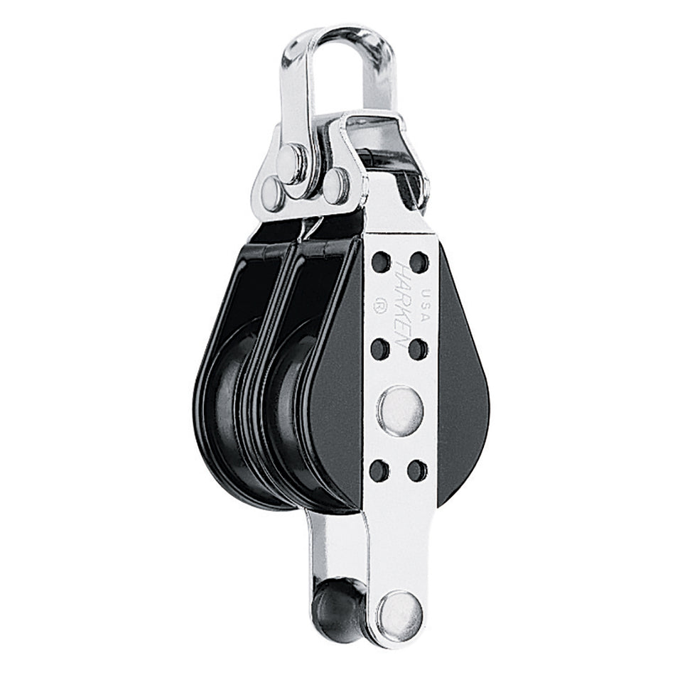 Harken 38mm Double Big Bullet Block w/Becket 128 — Quality Boat Parts