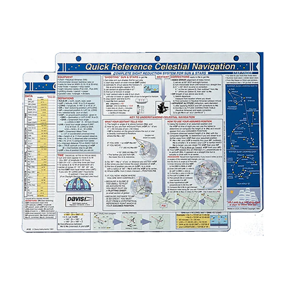 Davis Quick Reference Celestial Navigation Card 132 — Quality Boat Parts