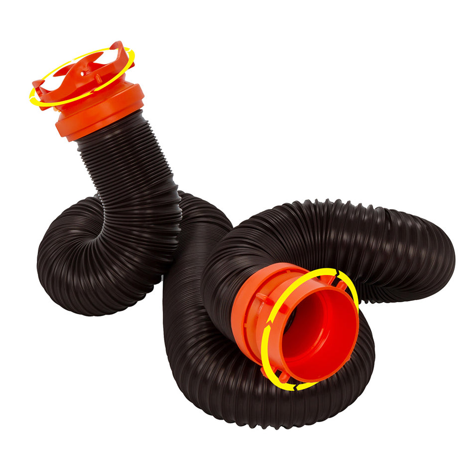 Camco RhinoFLEX 10' Sewer Hose Extension w/Swivel Bayonet & Lug 39764 — Quality Boat Parts