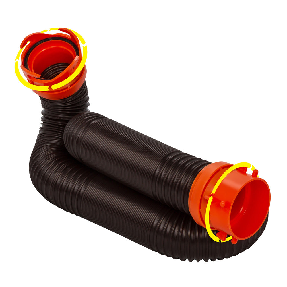 Camco RhinoFLEX 10' Sewer Hose Extension w/Swivel Bayonet & Lug 39764 — Quality Boat Parts