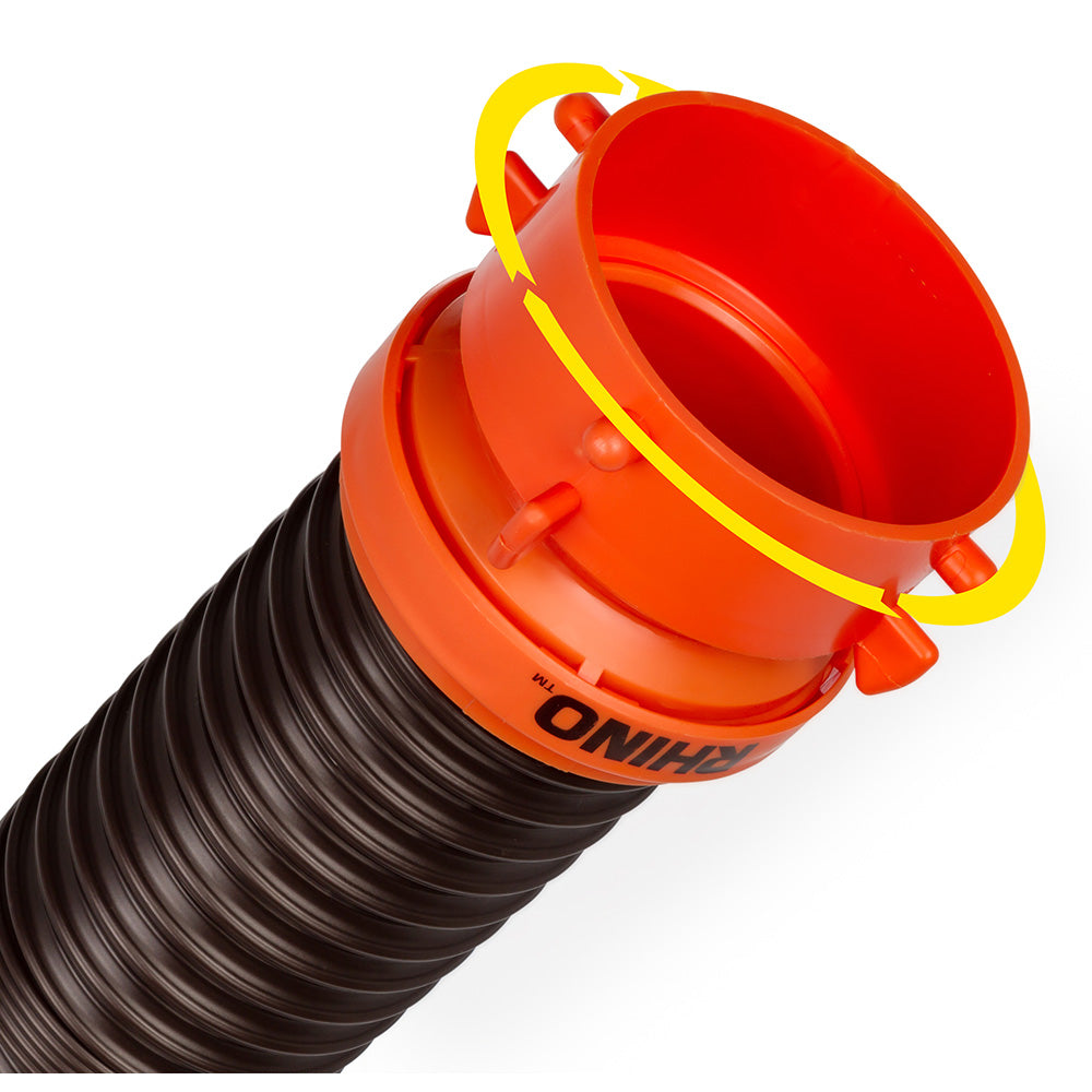 Camco RhinoFLEX 10' Sewer Hose Extension w/Swivel Bayonet & Lug 39764 — Quality Boat Parts