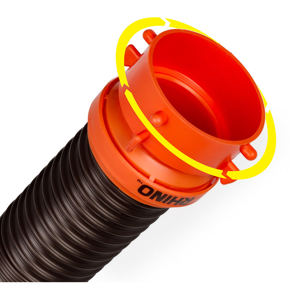 Camco RhinoFLEX 5' Sewer Hose Extension w/Swivel Bayonet & Lug 39765 — Quality Boat Parts