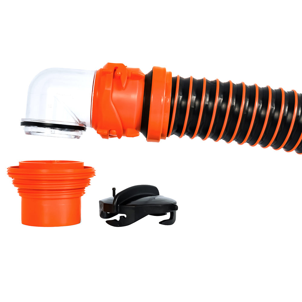 Camco RhinoEXTREME 20' Sewer Hose Kit w/4 In 1 Elbow Caps 39867 — Quality Boat Parts