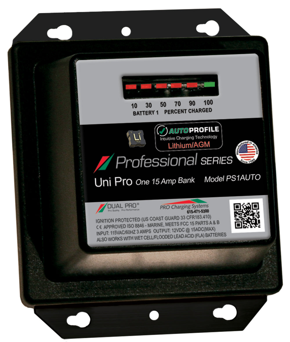 Dual Pro PS1AUTO Battery Charger, Auto Profile 1 Bank 15 Amps PS1AUTO — Quality Boat Parts