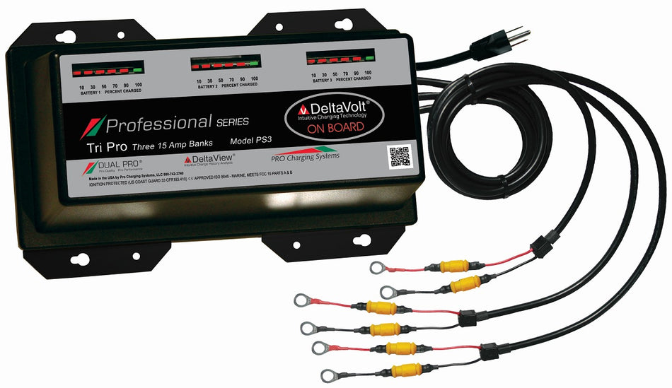 Dual Pro PS3 Battery Charger 3 Bank 45 Amps PS3 — Quality Boat Parts