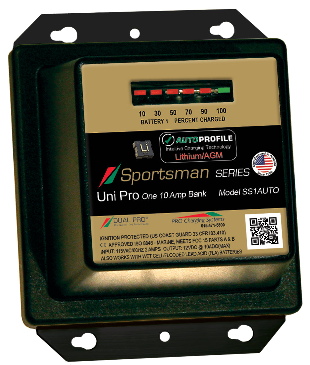 Dual Pro SS1AUTO Battery Charger, Auto Profile 1 Bank 10 Amps SS1AUTO — Quality Boat Parts