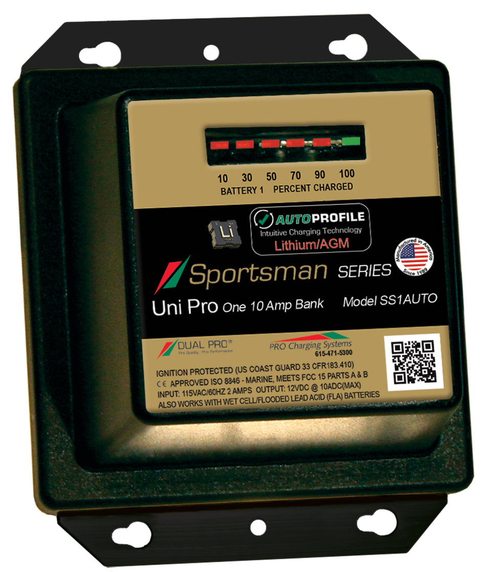 Dual Pro SS1AUTO Battery Charger, Auto Profile 1 Bank 10 Amps SS1AUTO — Quality Boat Parts