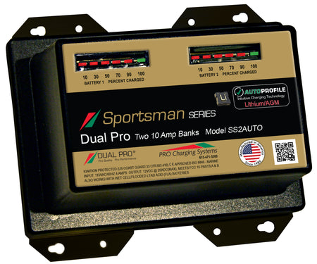 Dual Pro SS2AUTO Battery Charger, Auto Profile 2 Bank 20 Amps SS2AUTO — Quality Boat Parts