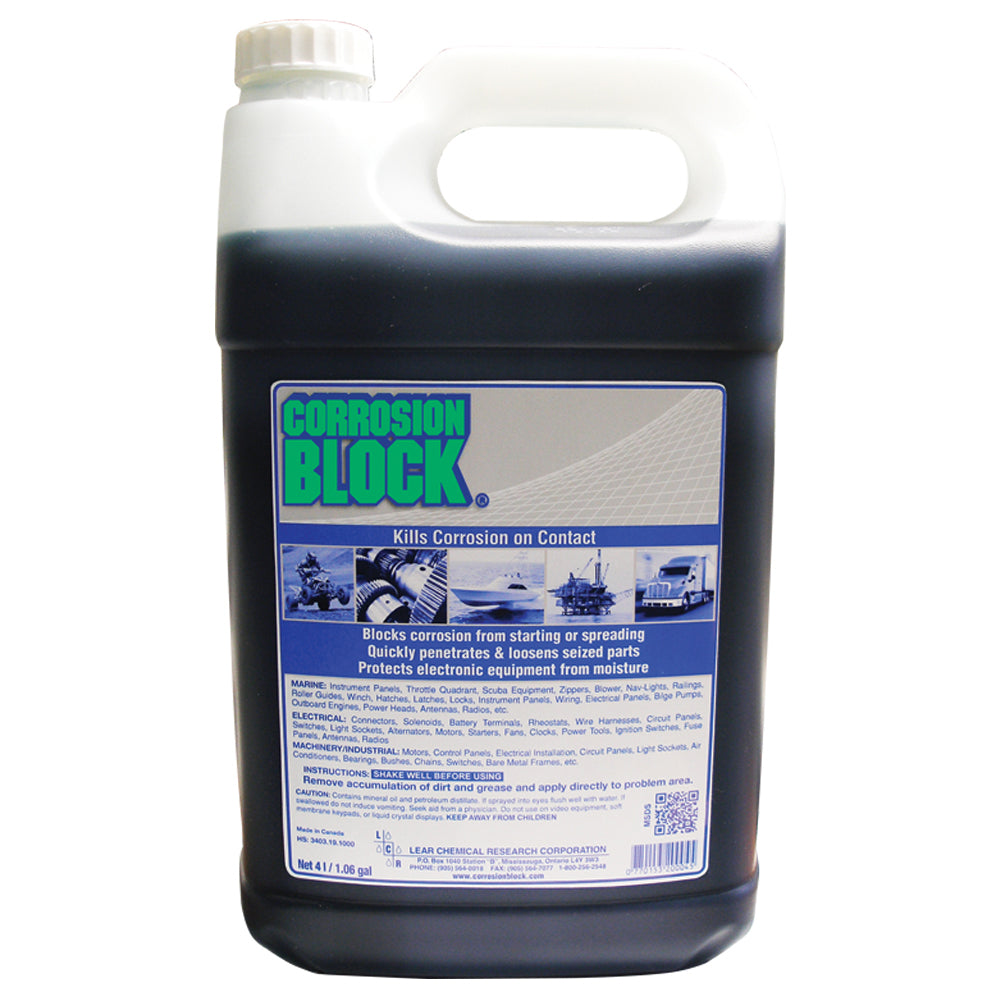 Corrosion Block Liquid 4-Liter Refill - Non-Hazmat, Non-Flammable & Non-Toxic 20004 — Quality Boat Parts