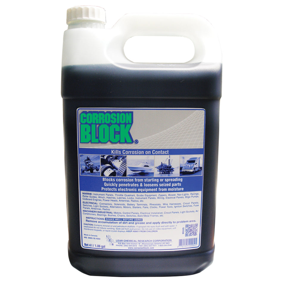 Corrosion Block Liquid 4-Liter Refill - Non-Hazmat, Non-Flammable & Non-Toxic 20004 — Quality Boat Parts