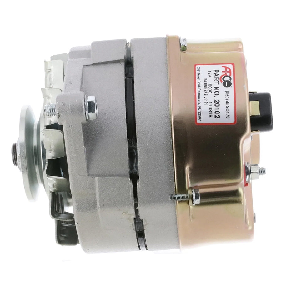 ARCO Marine Premium Replacement Alternator w/Single Groove Pulley - 12V 70A 20102 — Quality Boat Parts