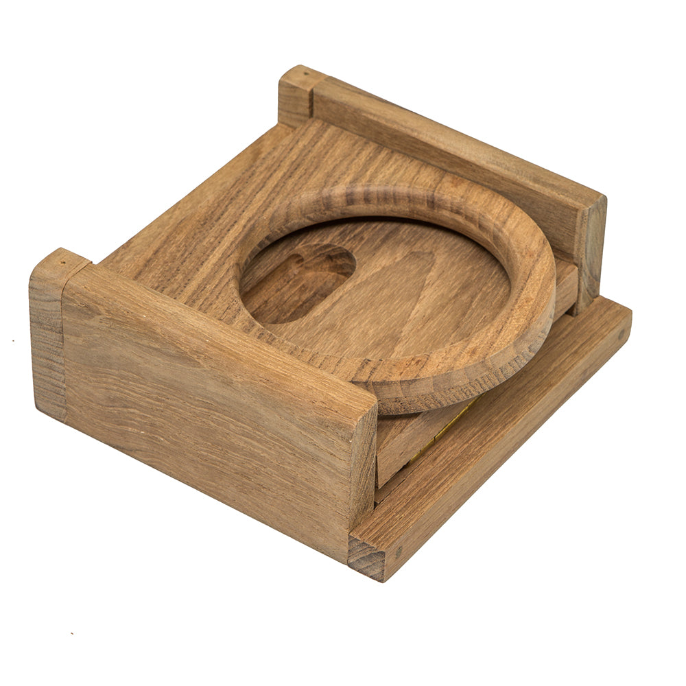 Whitecap Teak Folding Drink Holder 62601 — Quality Boat Parts