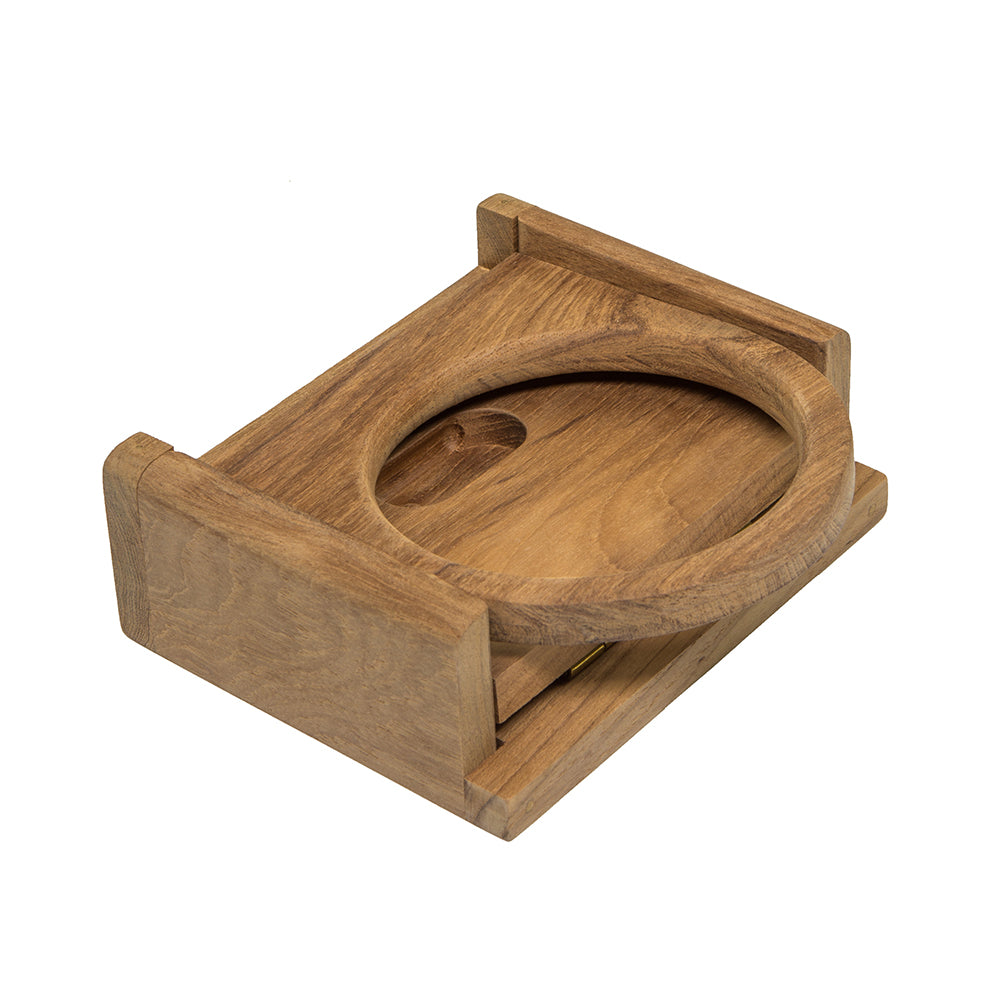 Whitecap Teak Folding Insulated Drink Holder 62602 — Quality Boat Parts