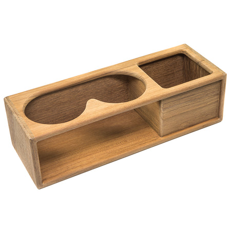 Whitecap Teak Two Insulated Drink/Binocular Rack w/Tray 62616 — Quality Boat Parts