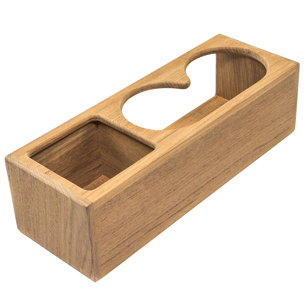 Whitecap Teak Two Insulated Drink/Binocular Rack w/Tray 62616 — Quality Boat Parts