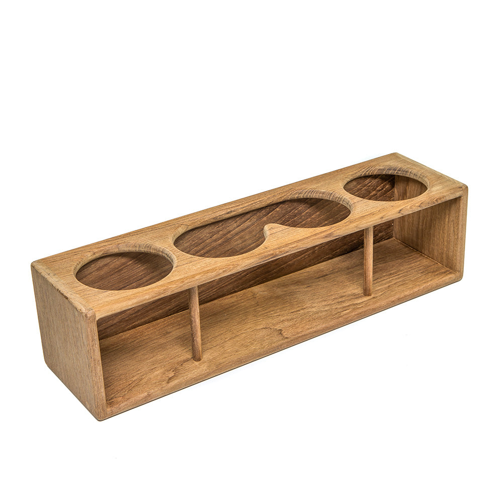 Whitecap Four Drink/Binocular Rack - Teak 62632 — Quality Boat Parts