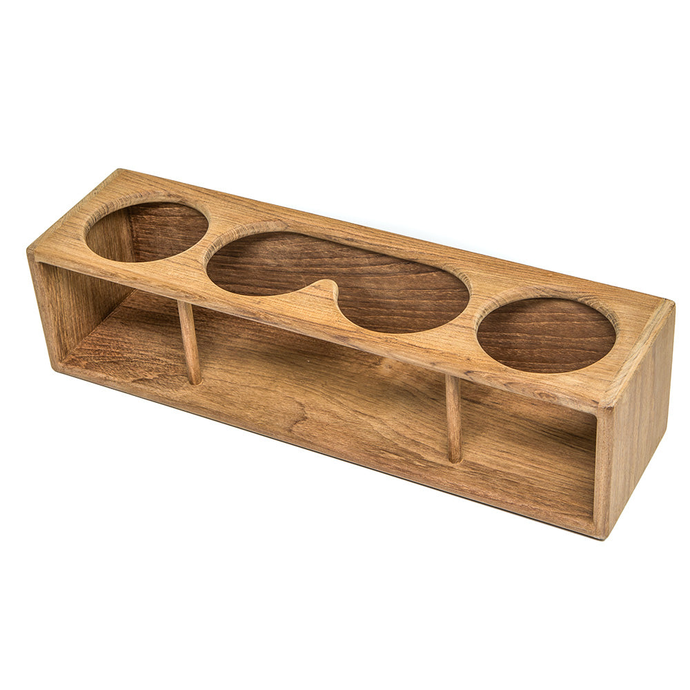 Whitecap Four Drink/Binocular Rack - Teak 62632 — Quality Boat Parts