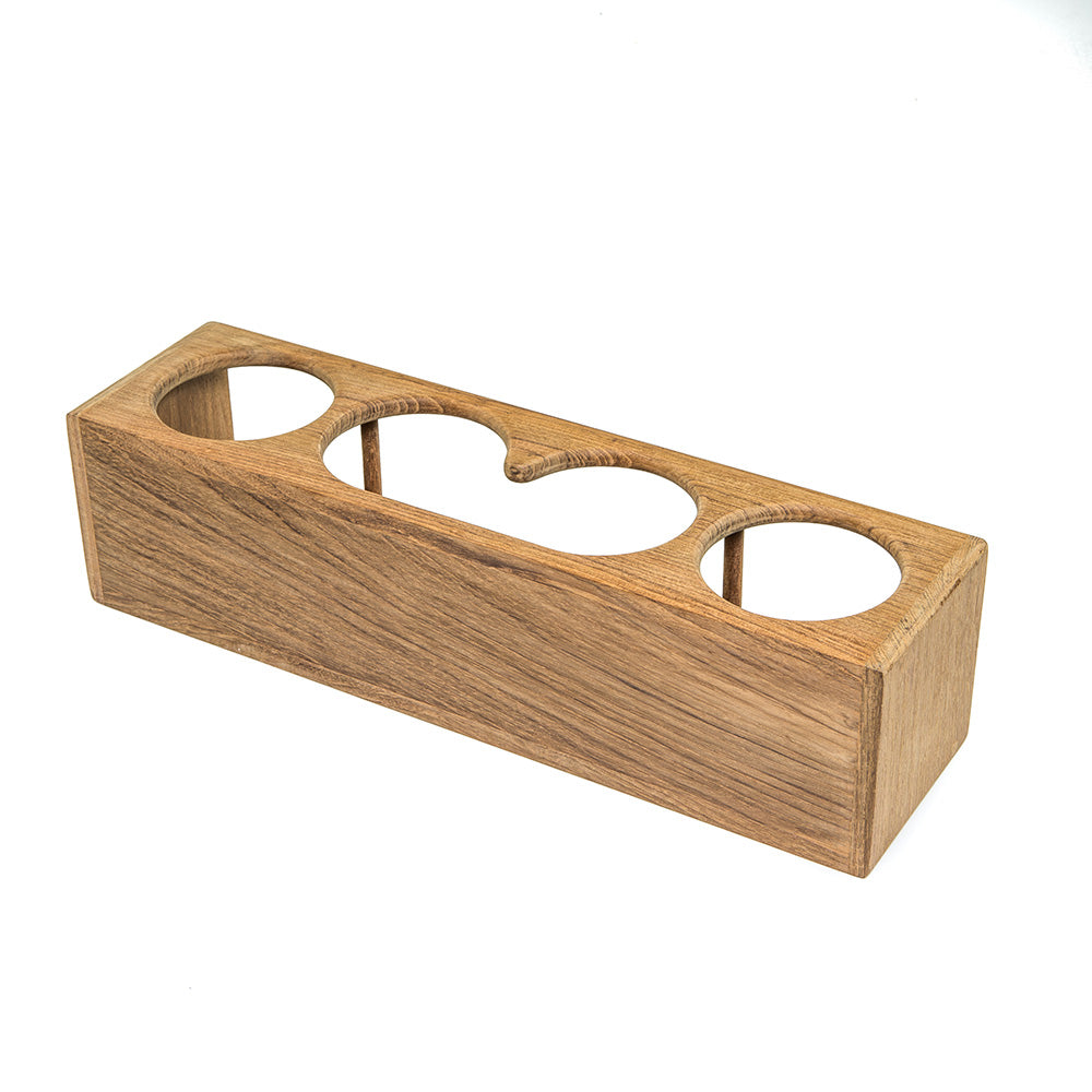 Whitecap Four Drink/Binocular Rack - Teak 62632 — Quality Boat Parts