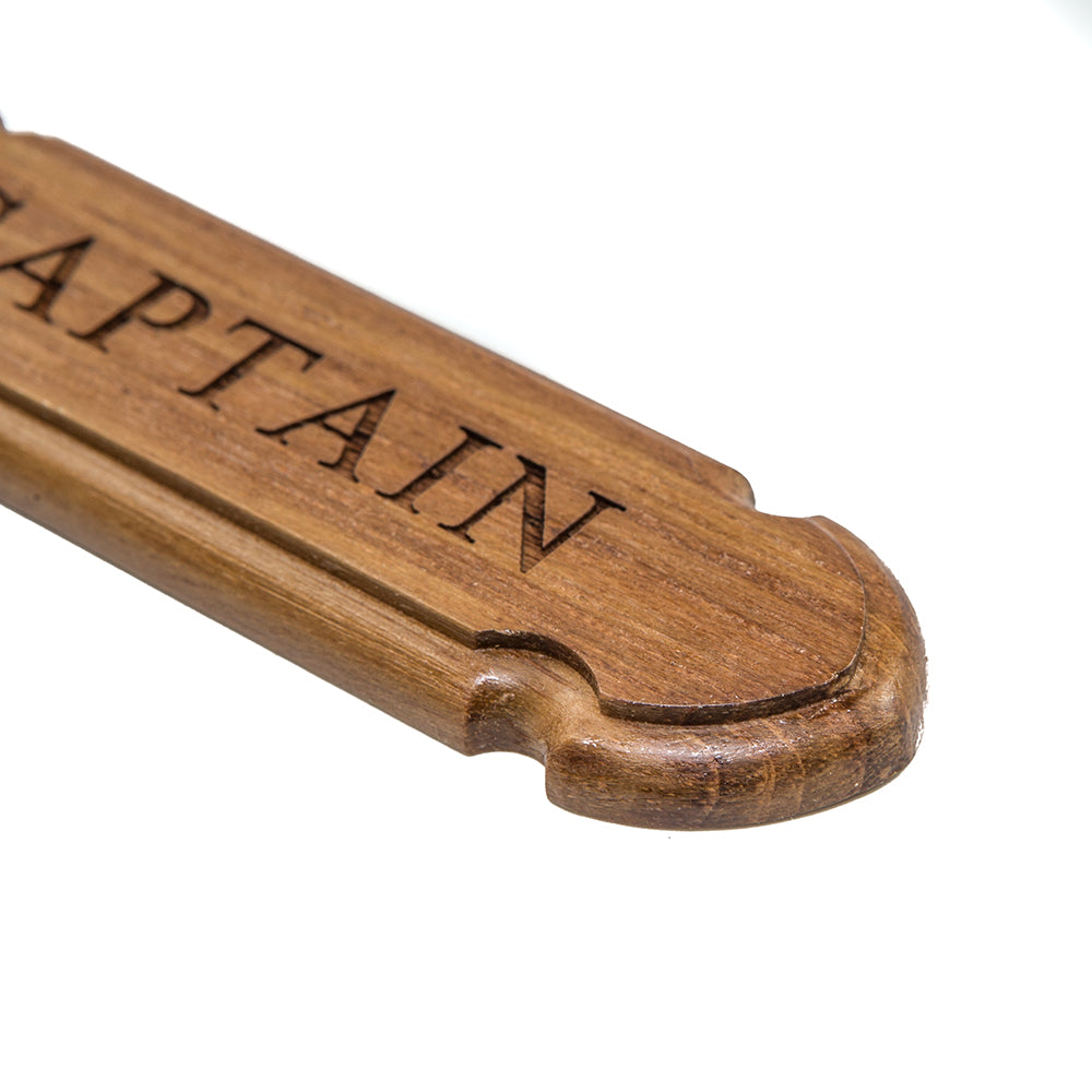 Whitecap Teak "CAPTAIN" Name Plate 62670 — Quality Boat Parts
