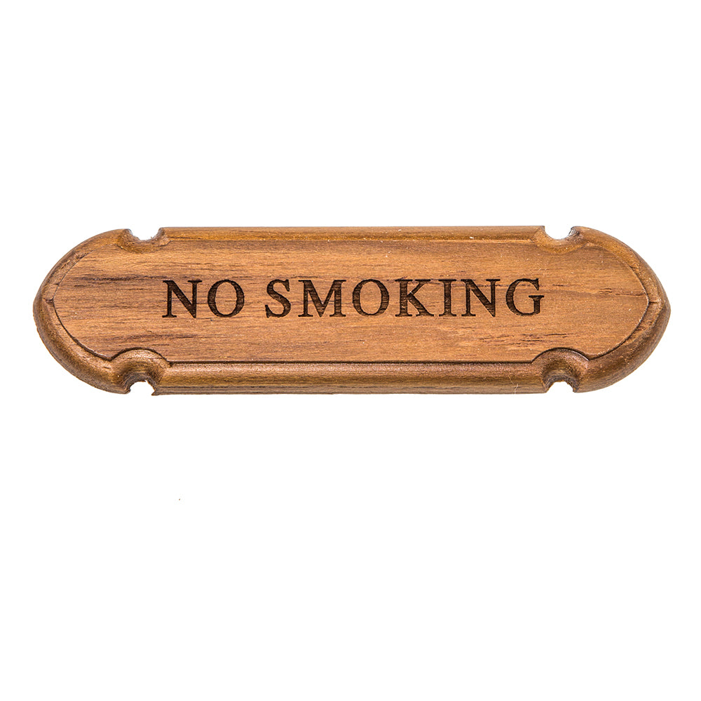 Whitecap Teak "No Smoking" Name Plate 62672 — Quality Boat Parts