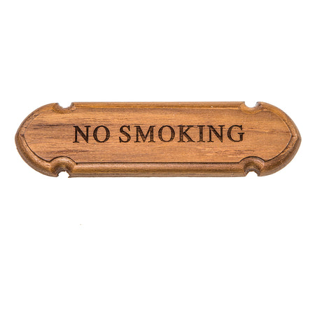 Whitecap Teak "No Smoking" Name Plate 62672 — Quality Boat Parts