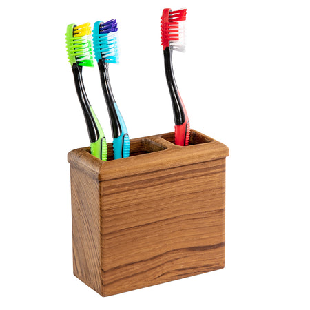 Whitecap Square Toothbrush Holder (Oiled) - Teak 63111 — Quality Boat Parts