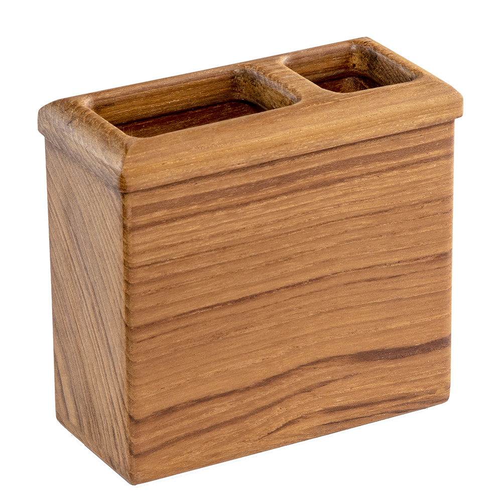 Whitecap Square Toothbrush Holder (Oiled) - Teak 63111 — Quality Boat Parts