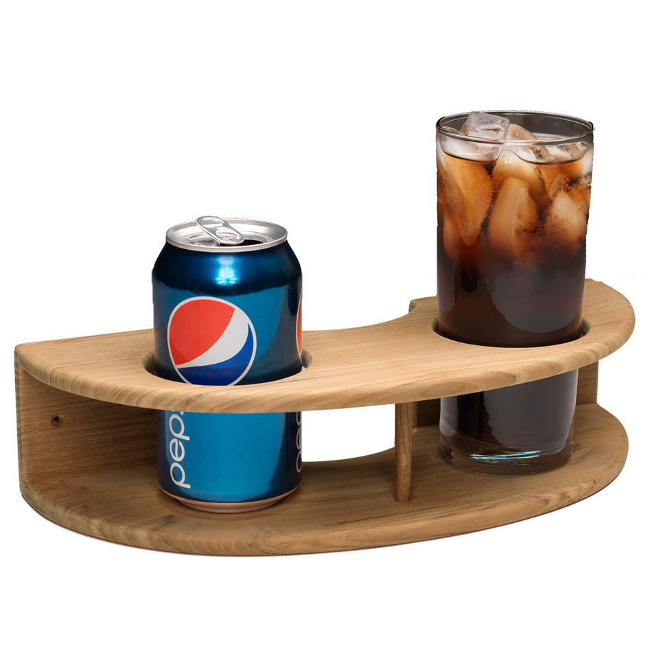 Whitecap Teak Curved Two-Drink Rack 63218 — Quality Boat Parts