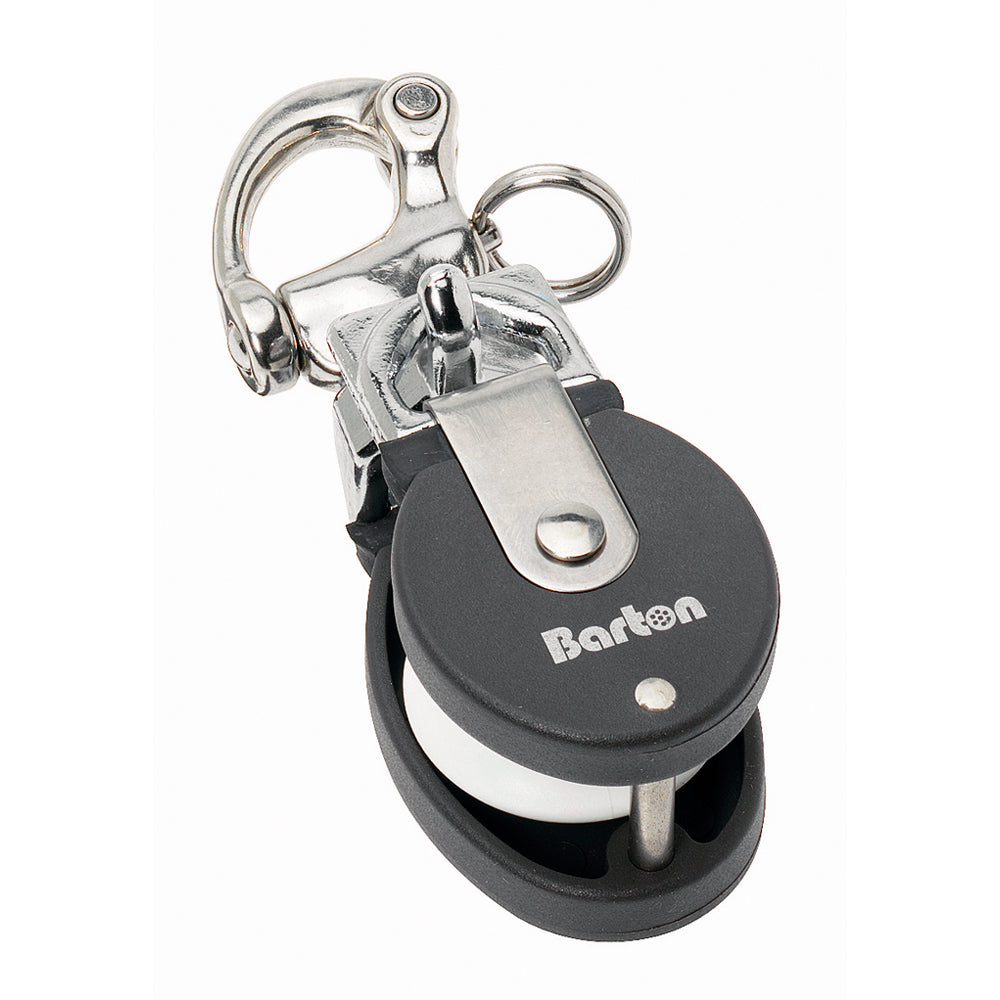 Barton Marine Size 2 Snatch Block w/Stainless Snap Shackle - 35mm Sheave 90301 — Quality Boat Parts