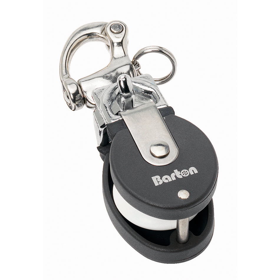 Barton Marine Size 2 Snatch Block w/Stainless Snap Shackle - 35mm Sheave 90301 — Quality Boat Parts
