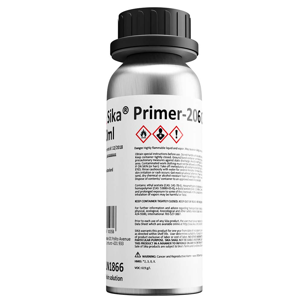 Sika Primer-206 G+P Black 250ml Bottle 91572 — Quality Boat Parts