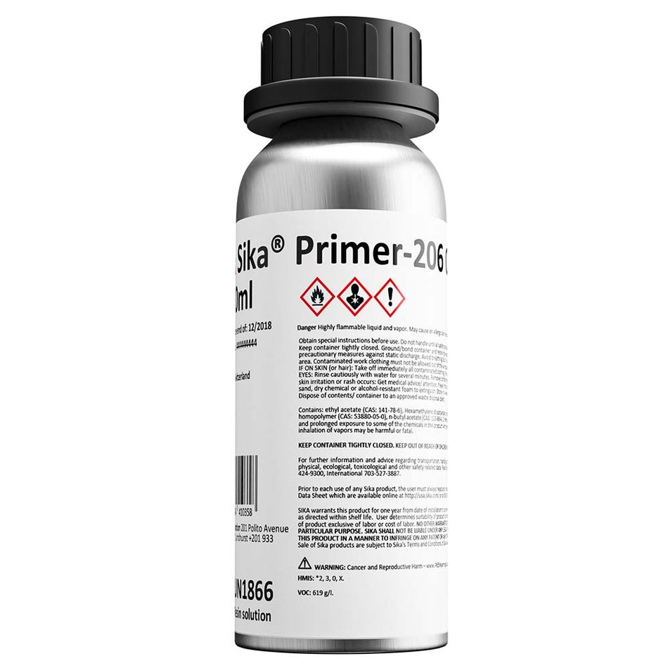Sika Primer-206 G+P Black 250ml Bottle 91572 — Quality Boat Parts