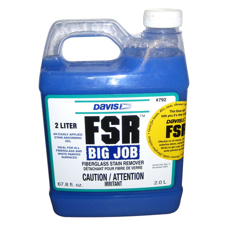 Davis FSR Big Job Fiberglass Stain Remover - 2-Liter 792 — Quality Boat Parts