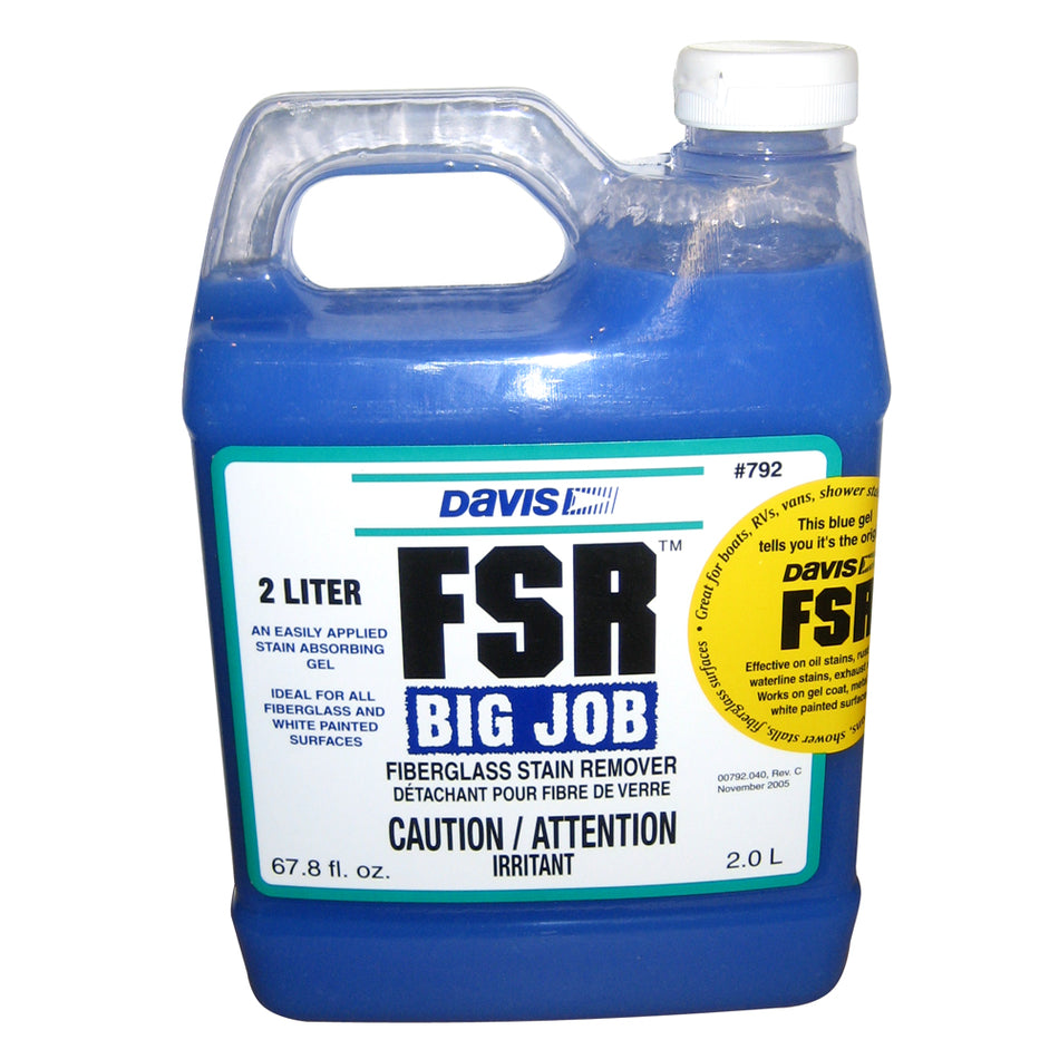 Davis FSR Big Job Fiberglass Stain Remover - 2-Liter 792 — Quality Boat Parts