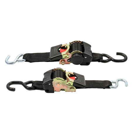 Camco Retractable Tie Down Straps - 2" Width 6' Dual Hooks 50031 — Quality Boat Parts