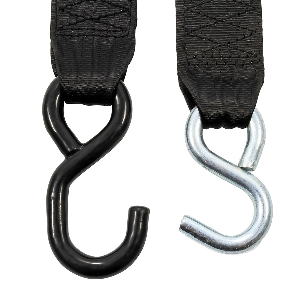 Camco Retractable Tie Down Straps - 2" Width 6' Dual Hooks 50031 — Quality Boat Parts