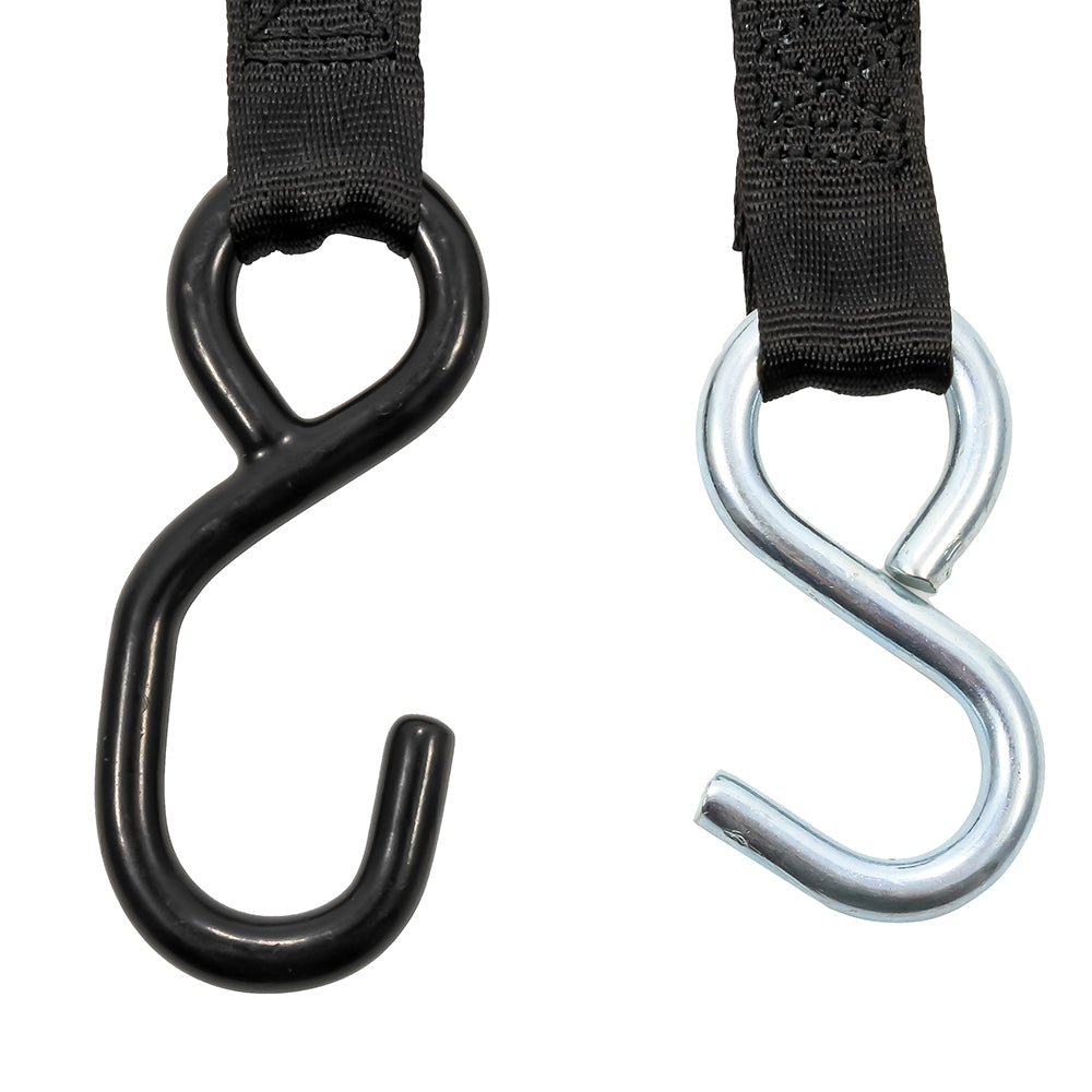 Camco Retractable Tie-Down Straps - 1" Width 6' Dual Hooks 50033 — Quality Boat Parts
