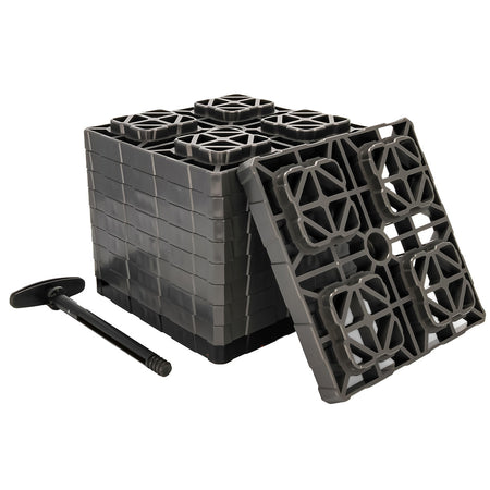 Camco FasTen Leveling Blocks XL w/T-Handle - 2x2 - Grey *10-Pack 44527 — Quality Boat Parts