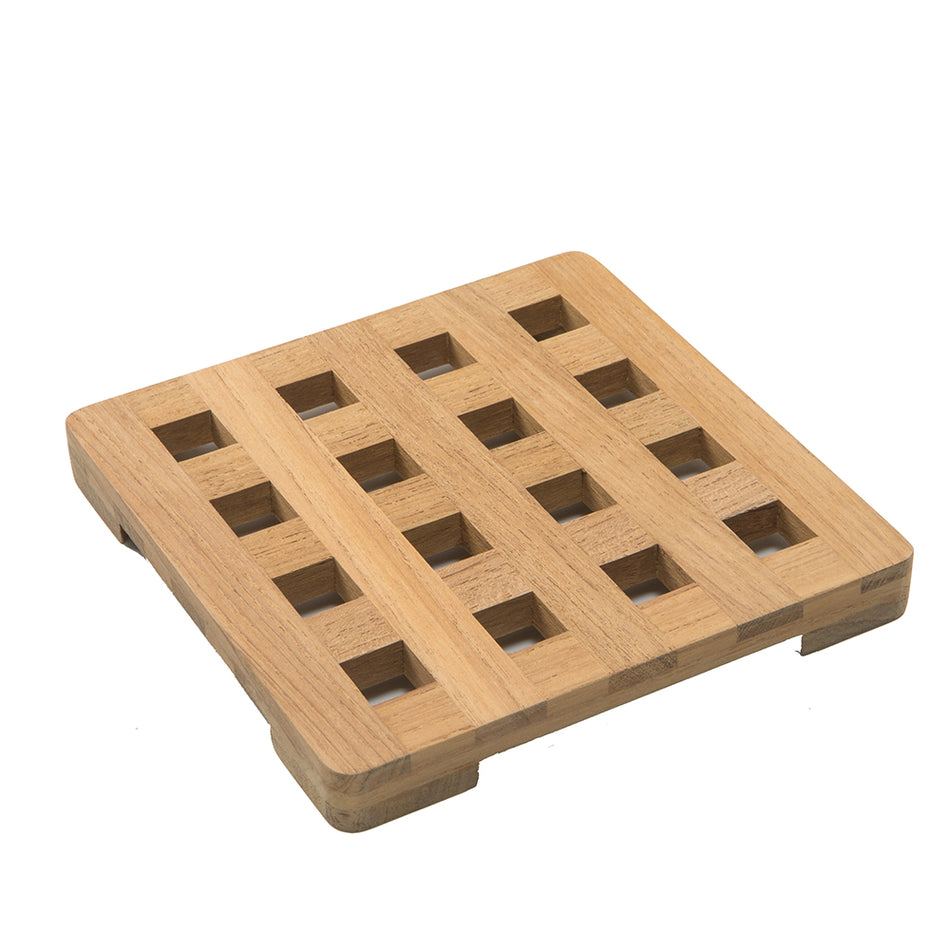 Whitecap Teak Small Square Trivet - 6" 62420 — Quality Boat Parts