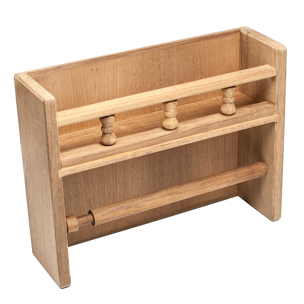Whitecap Teak Paper Towel Holder w/Spice Rack 62446 — Quality Boat Parts