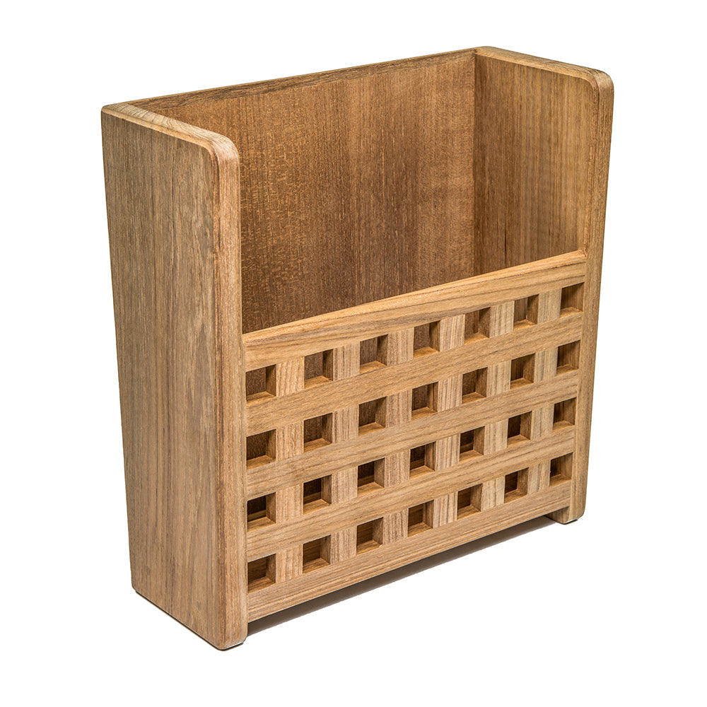 Whitecap Teak Grate Front Magazine Rack 62502 — Quality Boat Parts