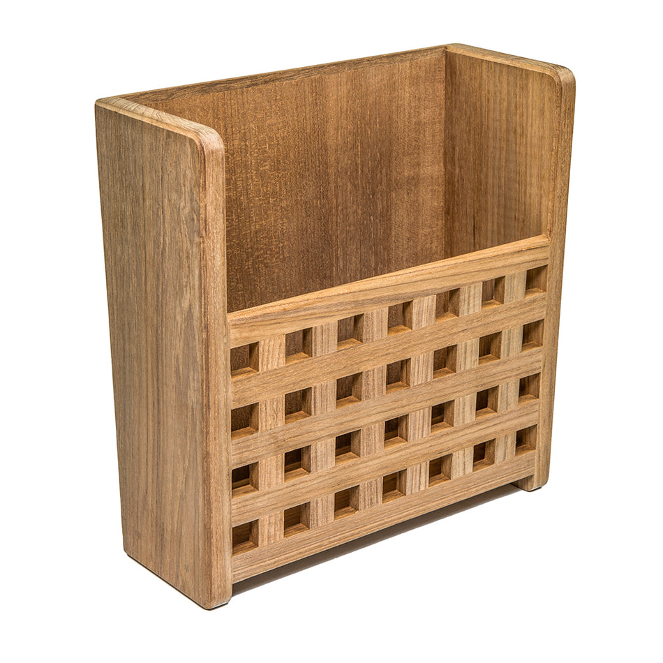 Whitecap Teak Grate Front Magazine Rack 62502 — Quality Boat Parts