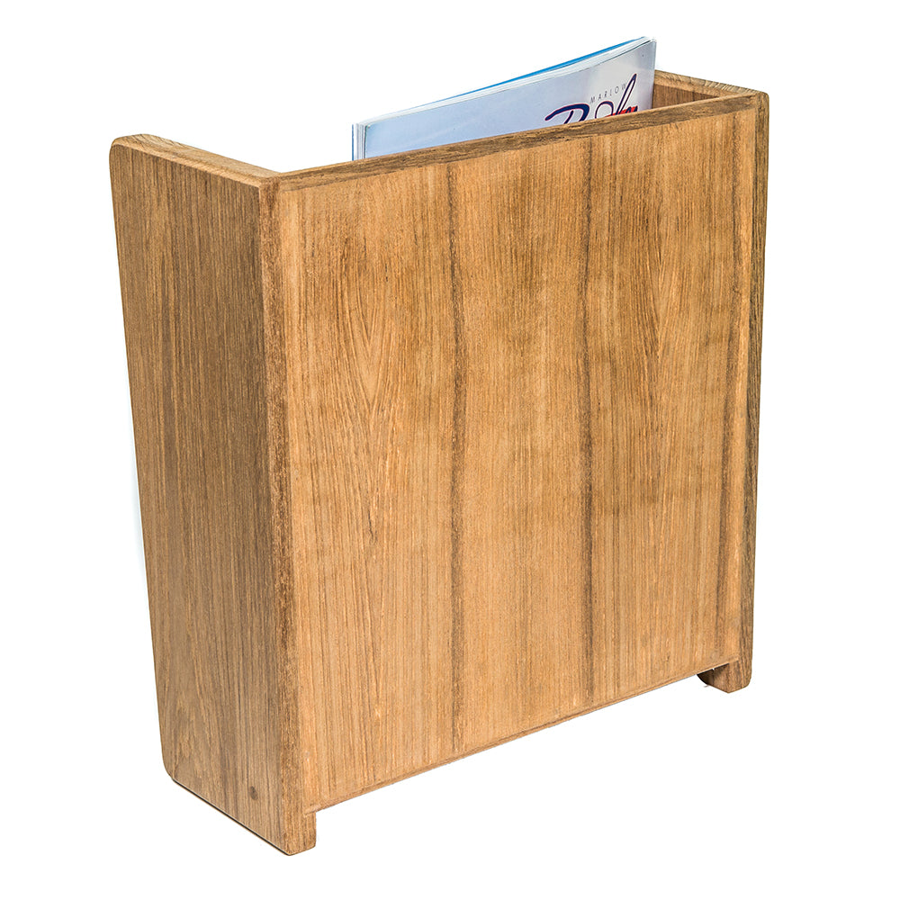 Whitecap Teak Grate Front Magazine Rack 62502 — Quality Boat Parts